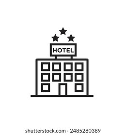 3 star Hotel icon vector set collection for web