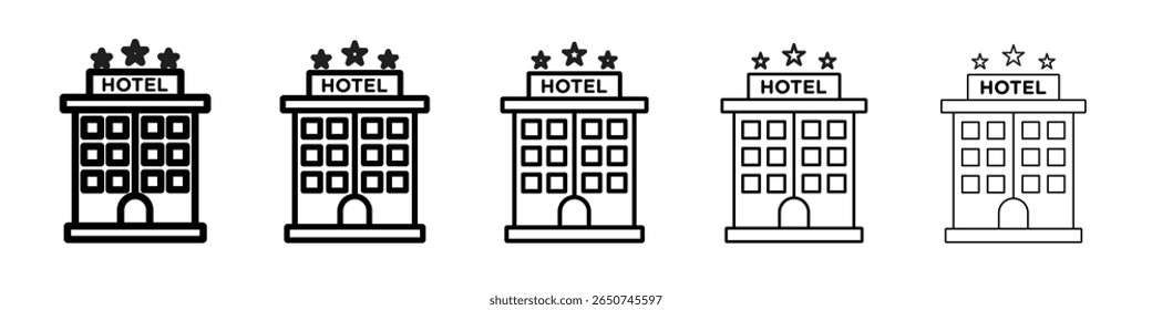 3 estrelas ícone do hotel vetor símbolo ou ilustração