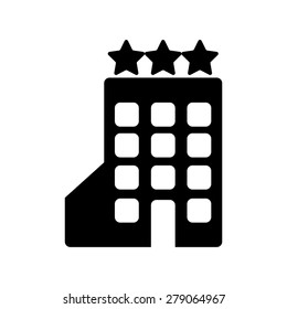  3 star hotel symbol icon vector illustration eps10 on white background