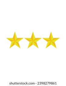 3 star icon, vector best flat icon.