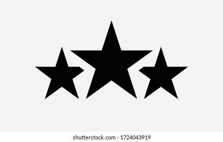 3 star icon vector illustration eps10. Isolated badge for website or app - stock infographics