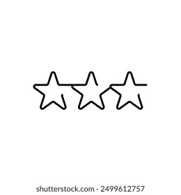 Icono de 3 estrellas Vector EPS