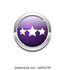 3 Star Purple Vector Icon Button