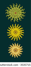 3 stars. Vector illustration. Design elements.