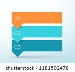 3 Step Arrow List Colorful Banners Infographic Diagram