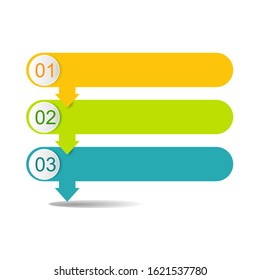 
3 Step arrow  List Colorful Banners Infographic Diagram
.vector design
