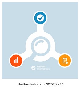 3 step assign task info graphics business template with icon
