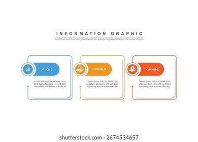 3 step infographic design. schedule concept with paper layout. can be used for workflow illustration