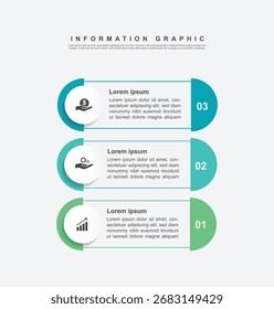 3 step infographic design. schedule concept with paper layout. can be used for workflow illustration