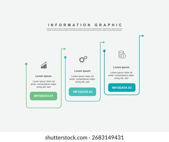 3 step infographic design. schedule concept with paper layout. can be used for workflow illustration