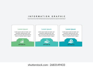 3 step infographic design. schedule concept with paper layout. can be used for workflow illustration