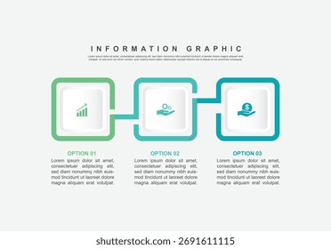3 step infographic design. schedule concept with paper layout. can be used for workflow illustration