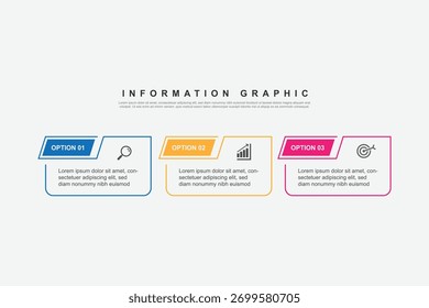 3 step infographic design. schedule concept with paper layout. can be used for workflow illustration