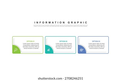 3 step infographic design. schedule concept with paper layout. can be used for workflow illustration