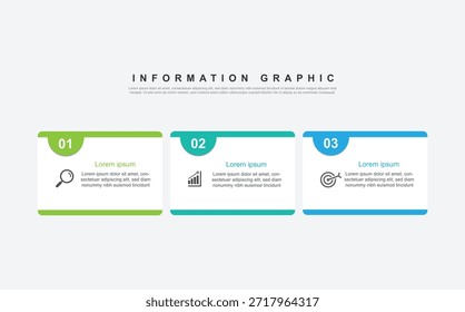 3 step infographic design. schedule concept with paper layout. can be used for workflow illustration