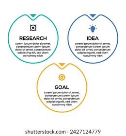  3 step infographic options or steps.