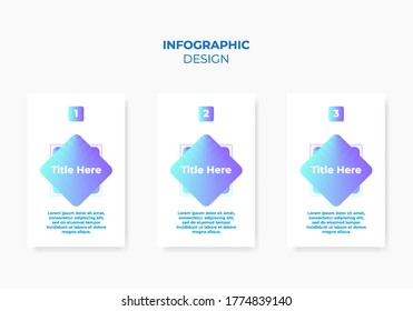 3 step infographic. infographic template design with gradient color. good for business,marketing, education and presentation