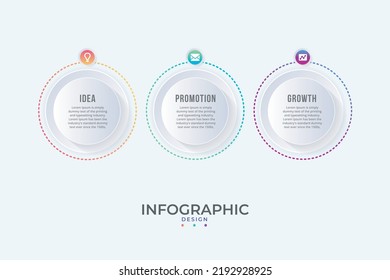 diseño de plantillas de infografía de 3 pasos