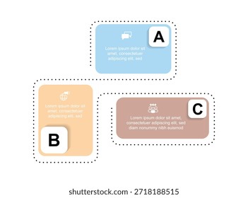 3-stufiges Reisevorlagen-Infografik-Design.
