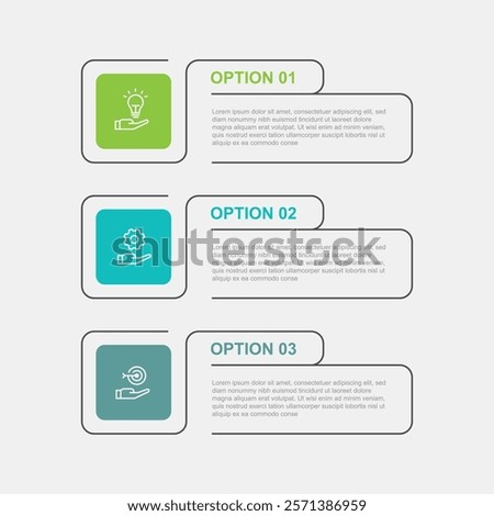 3 step line process infographic template vector suitable for business information and web presentation 