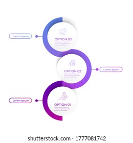 3 pasos gráfico de círculo mínimo origami color de papel plantilla info gráfico para diagrama de presentación
y concepto de negocio con 3 opciones de elementos

