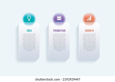 diseño de plantilla de infografía moderna de 3 pasos