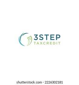 Logo-Design für die Erstellung von 3 Stufen der Steuererhebung und Buchführung
