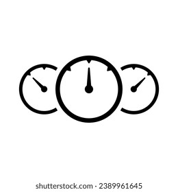 3 step round speedometer. round indicator concept