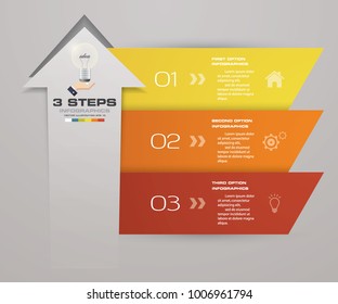 3 steps of arrow Infografics template. for your presentation. EPS 10.