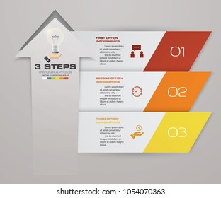 3 steps of arrow Infografics template. for your presentation. EPS 10.