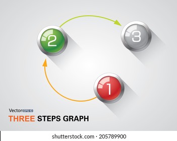 3 steps arrows