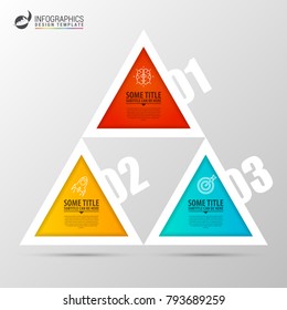 3 steps. Business concept. Infographic design template. Vector illustration