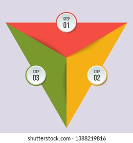 3  steps  chart, infographic or  diagram
