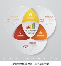 3 Steps Chart Infographics Elements. EPS 10.