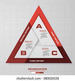 3 Steps chart template/graphic or website layout. Vector.