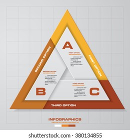 3 Steps chart template/graphic or website layout. Vector.