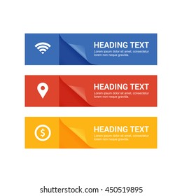 3 steps icon banner infographic template. can be used for workflow layout, diagram, number options, web design. Infographic business concept, parts, steps or processes. Abstract background.