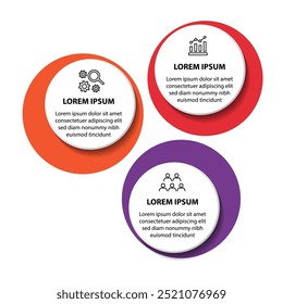 3 steps infographic flowchart design template