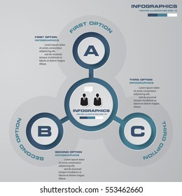 3 steps Infographic report template layout. Vector illustration EPS 10.