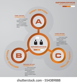 3 steps Infographic report template layout. Vector illustration EPS 10.