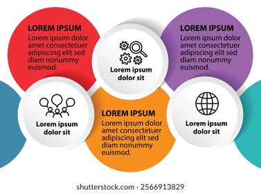 3 steps infographic template with 3 options. Flowchart that can be used for business report, data visualization and presentation. Timeline infographic elements vector illustration.