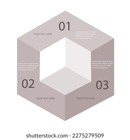 3 Steps Infographics Design Template for graphs, charts, diagrams. Business concept .eps 10