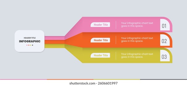 3 Steps Infographics Design Template, Graph, Pie chart, workflow layout, Horizontal rectangular box diagram, workflow layout, business presentation graphic elements, step by step process diagram	