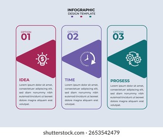 3 Steps Infographics Design Template - Graph, Pie chart, workflow layout, squire diagram, brochure, report, presentation, web design. Editable Vector illustration 