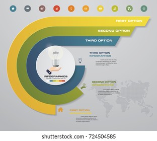 3 steps Infographics element for presentation. EPS 10.