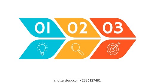 3 Schritte, Option Infografik. Prozessdiagramm mit Unternehmenssymbole. Präsentation, Timeline-Infografik-Vorlage. Vektorgrafik.