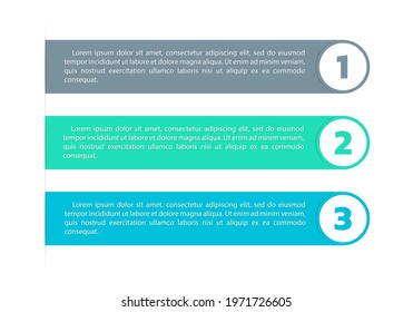 3 steps, option or levels infographic design. Vertical timeline info graphic template for presentation, information brochure, banner, workflow layout. Vector illustration.