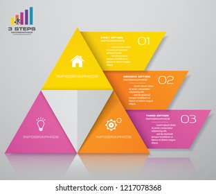 3 Steps Pyramid With Free Space For Text On Each Level. Infographics, Presentations Or Advertising. EPS10.