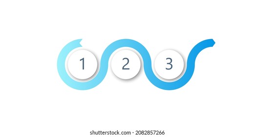 3 steps snake diagram. Clipart image