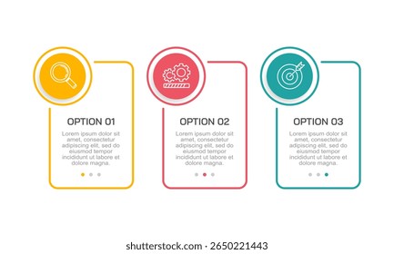 3 Steps to success infographic frame design. Business Presentation, Plan, Banner, Marketing and Strategy. Vector illustration.